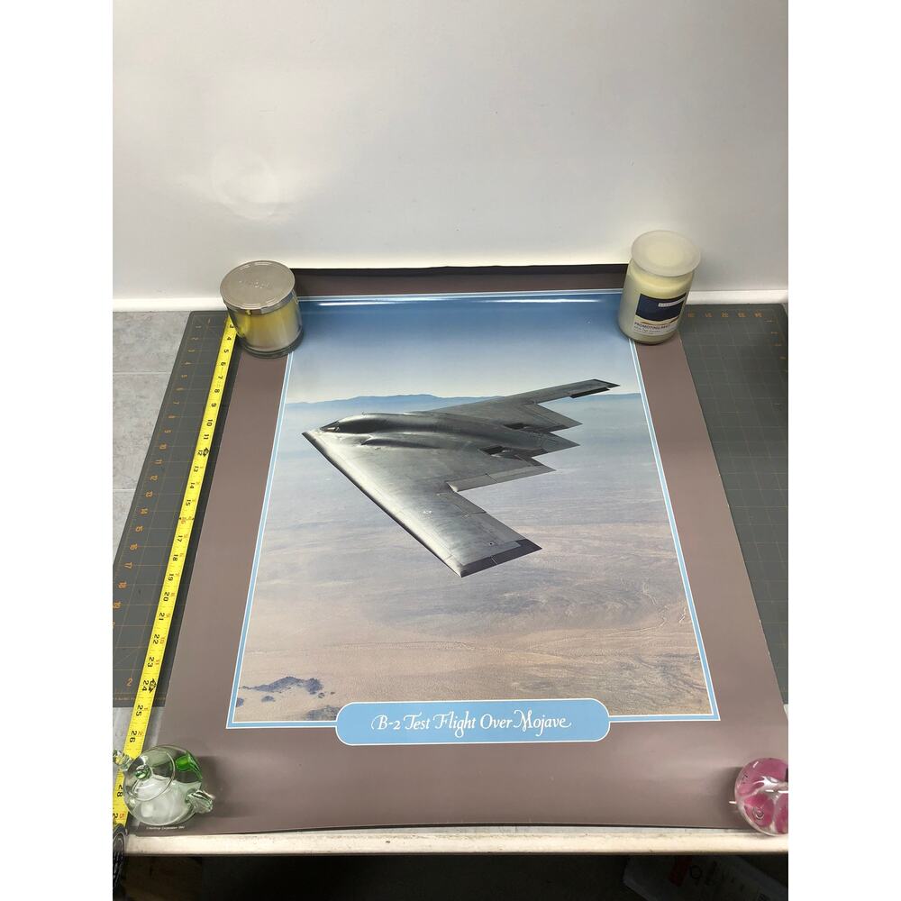 Vintage B-2 Test Flight Over Mojave Poster 32" x 25 1/2"